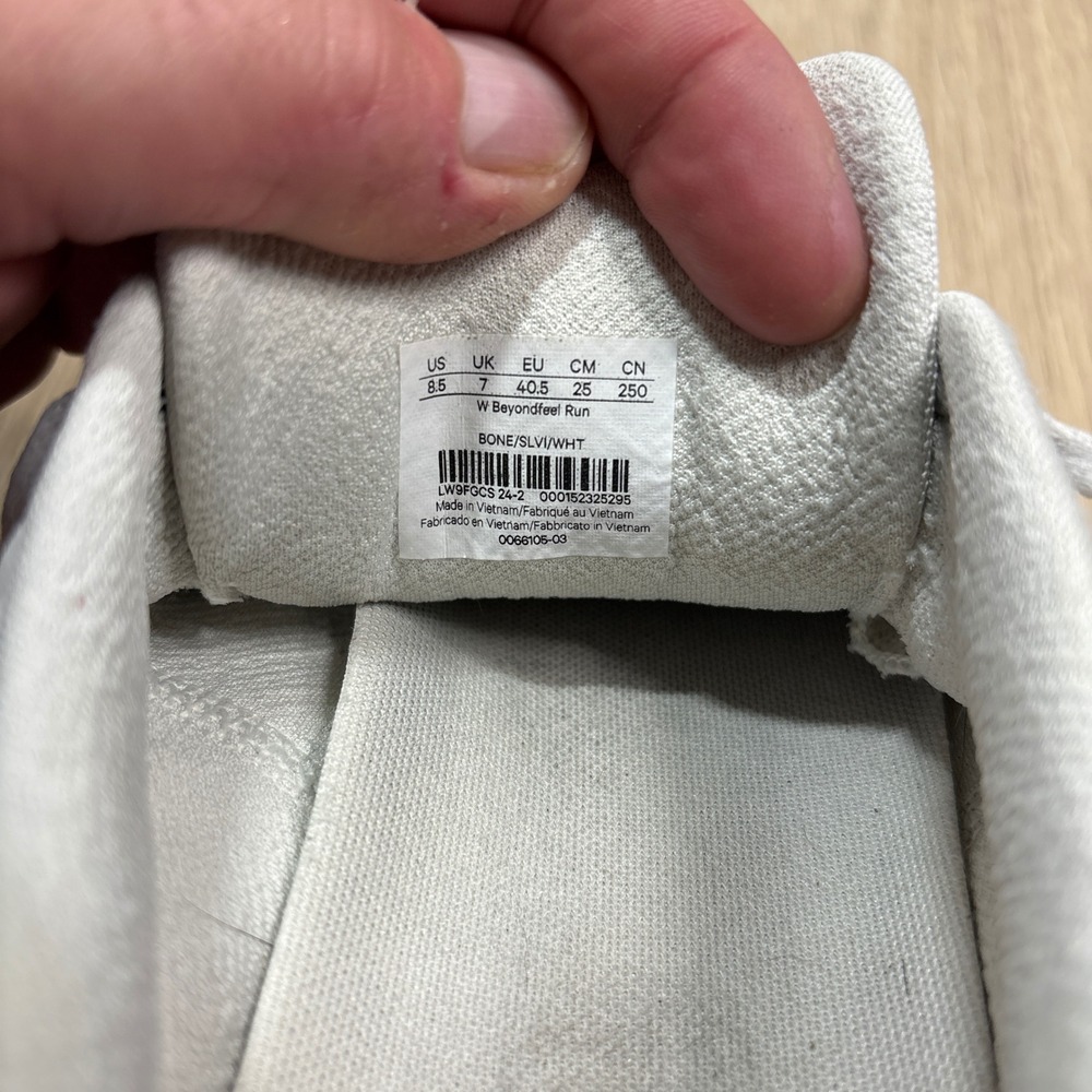 Lululemon Beyondfeel Running Shoes Bone Silver White LW9FGCS Womens Size‎ 8.5 - Picture 11 of 11